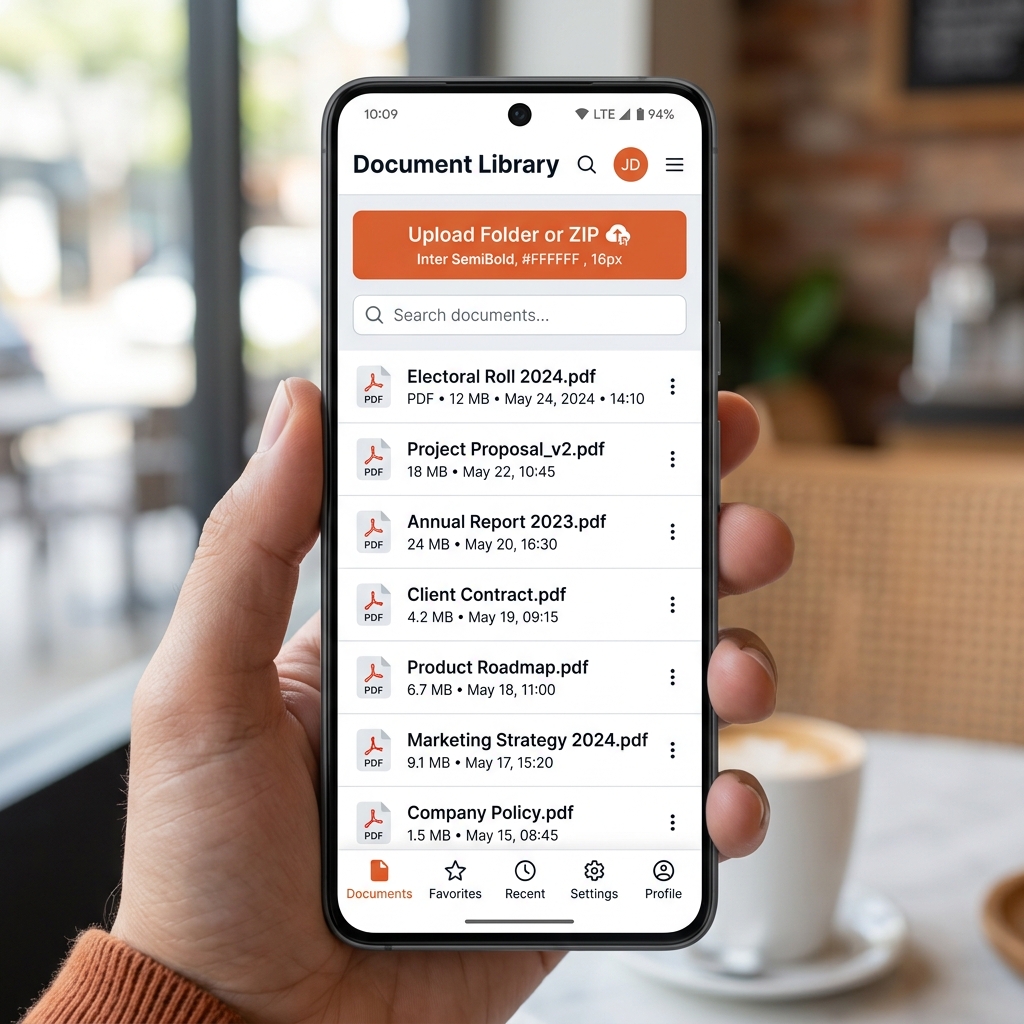 SmartSearch Document Library UI